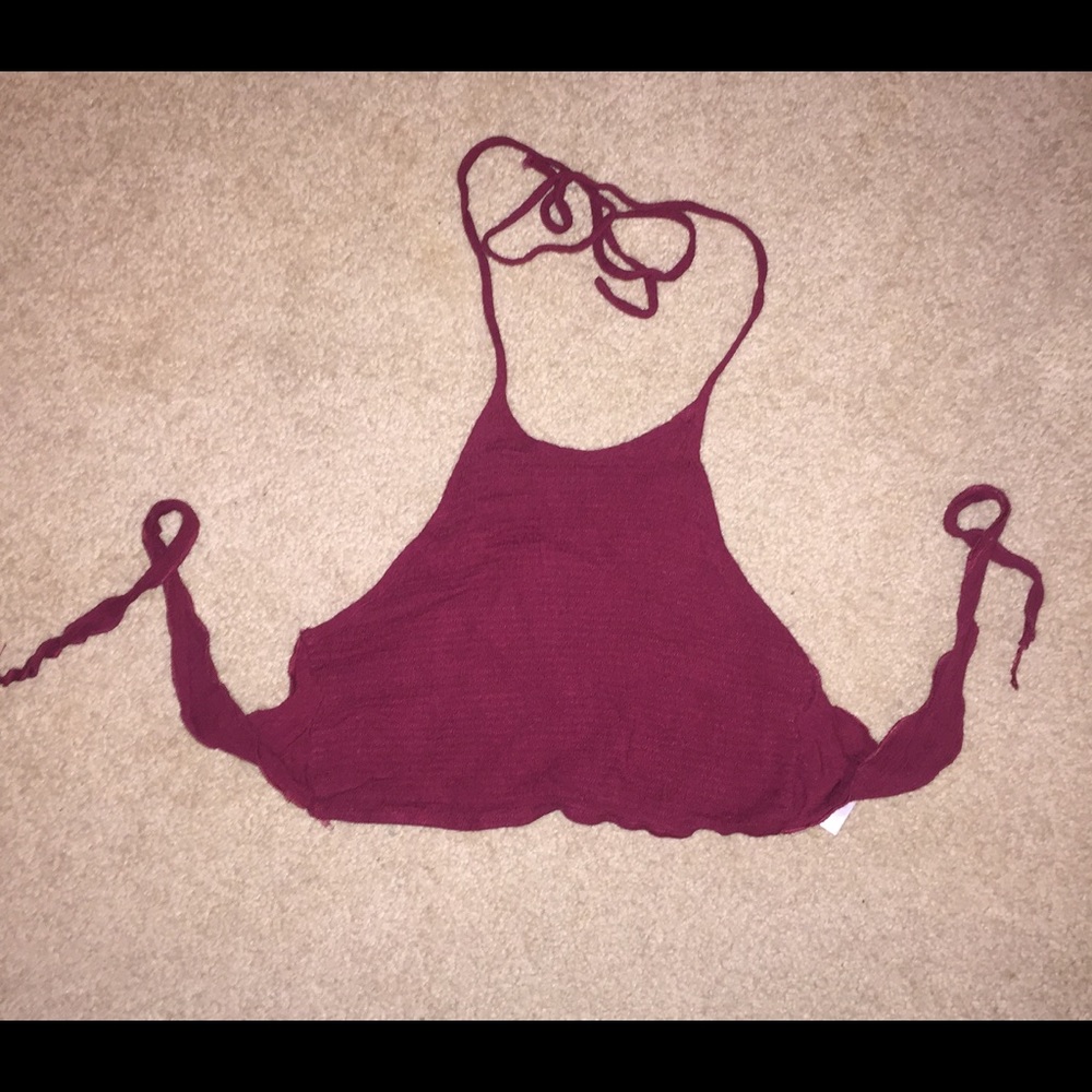 Burgundy Halter Top